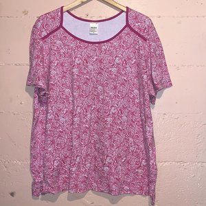 Short-sleeve fuschia t-shirt by Blair (3XL)